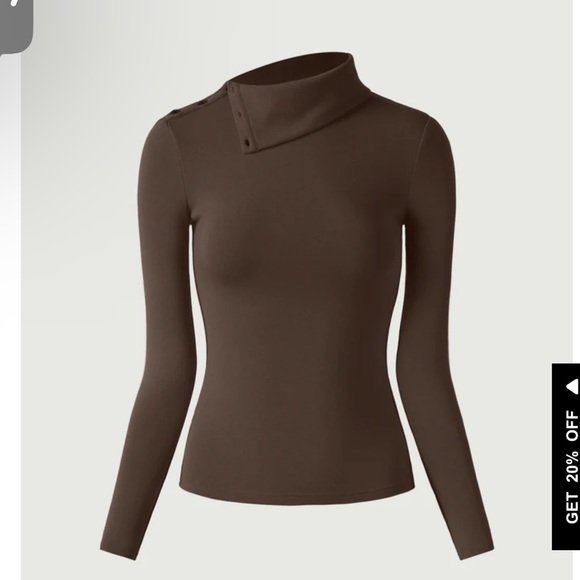 OGL Tops - OGL Eco-Mousse®2.0 Buttoned Turtleneck Top
